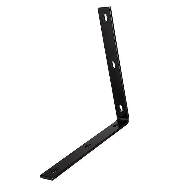 Hampton Hampton 12-1/4 in. H X 1-1/2 in. W X 1/4 in. D Black Steel Inside L Corner Brace 01-3405-028 - main